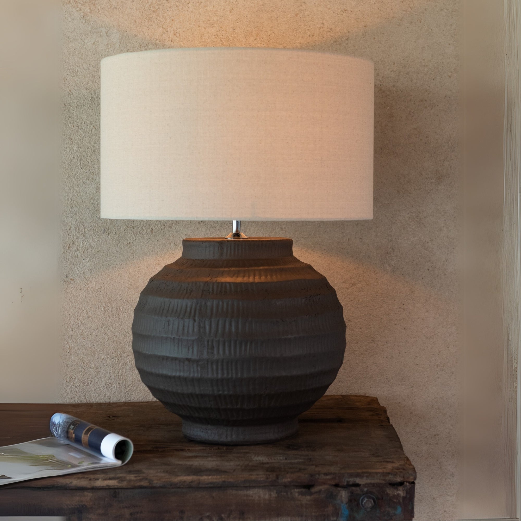 Tafellamp Terracotta Bruin J-Line - Tafellamp - J-Line - livinglovely.nl