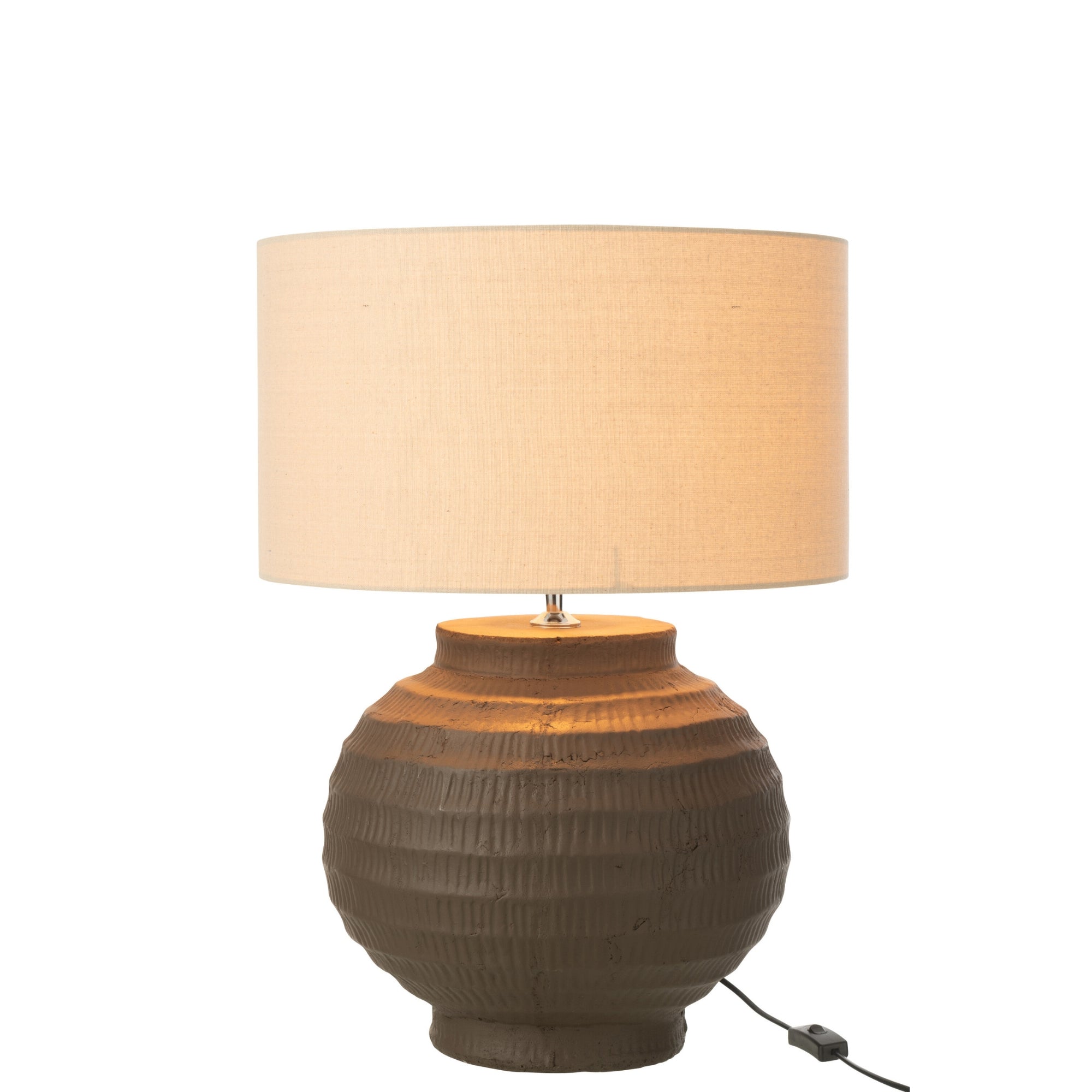 Tafellamp Terracotta Bruin J-Line - Tafellamp - J-Line - livinglovely.nl