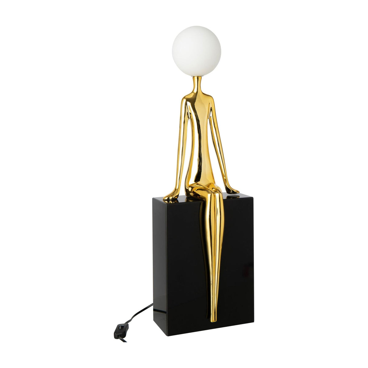 Tafellamp Zittend Silhouet Metaal Goud/Zwart J-Line