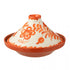 Tagine Granada Ceramic White/Orange - Keukenaccessoire - J-Line - livinglovely.nl