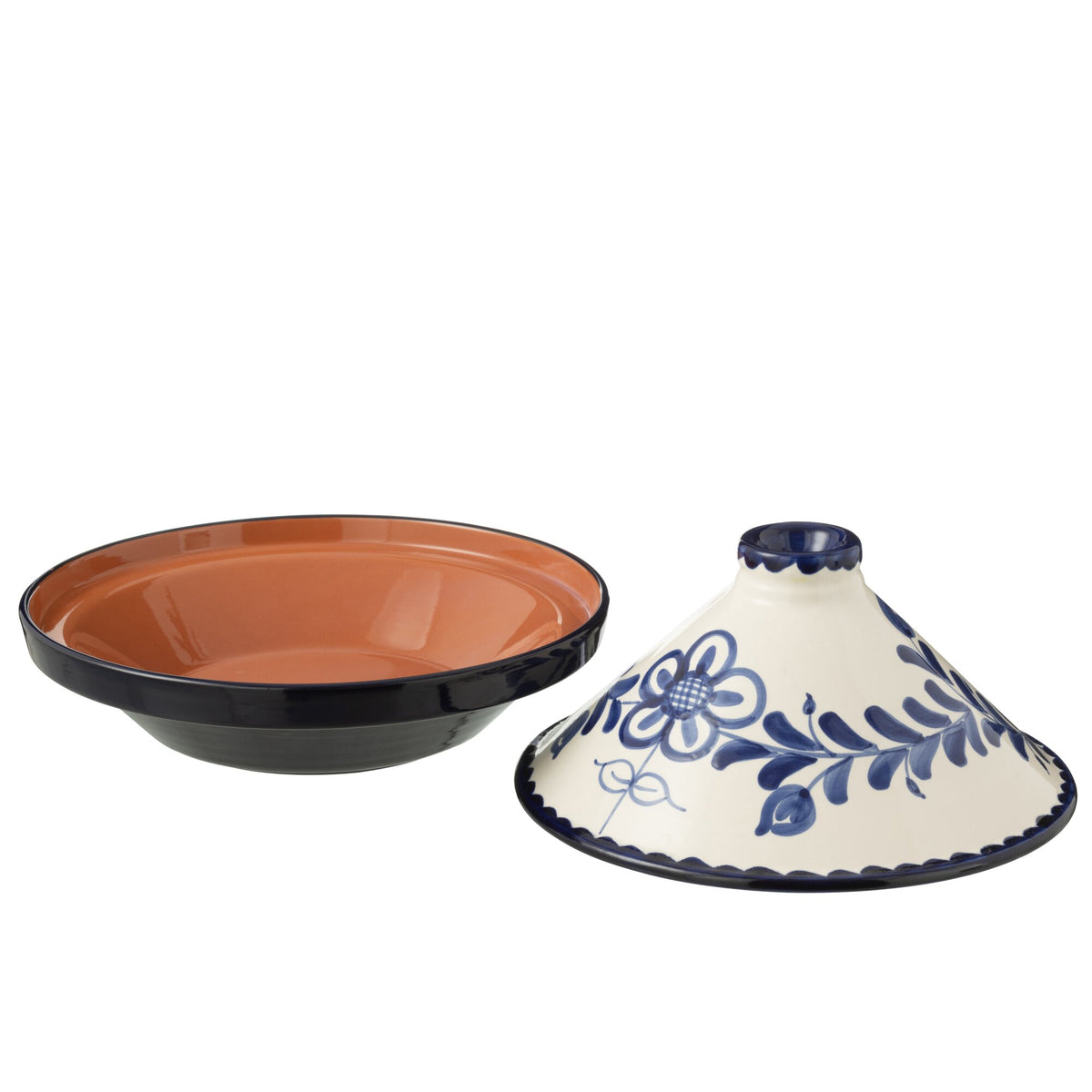 Tagine Granada Motief Cobalt Blauw/Wit Keramiek J-Line