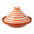 Tagine Granada Stripes Ceramic White/Orange - Keukenaccessoire - J-Line - livinglovely.nl