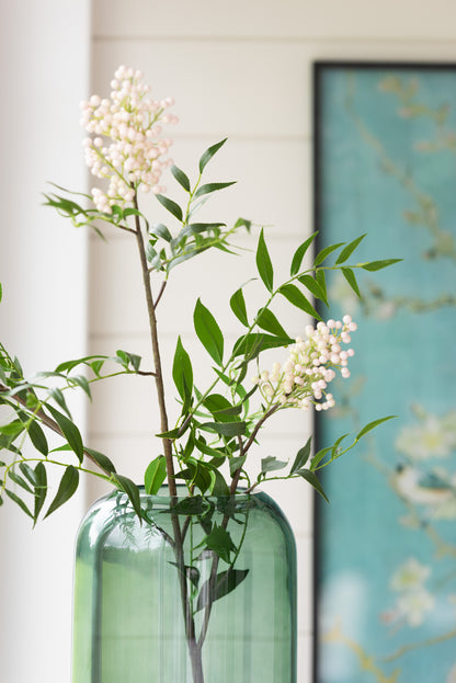 Tak Fijne Besjes 3delig Plastiek Wit/Groen - Kunstbloem - J-Line - livinglovely.nl