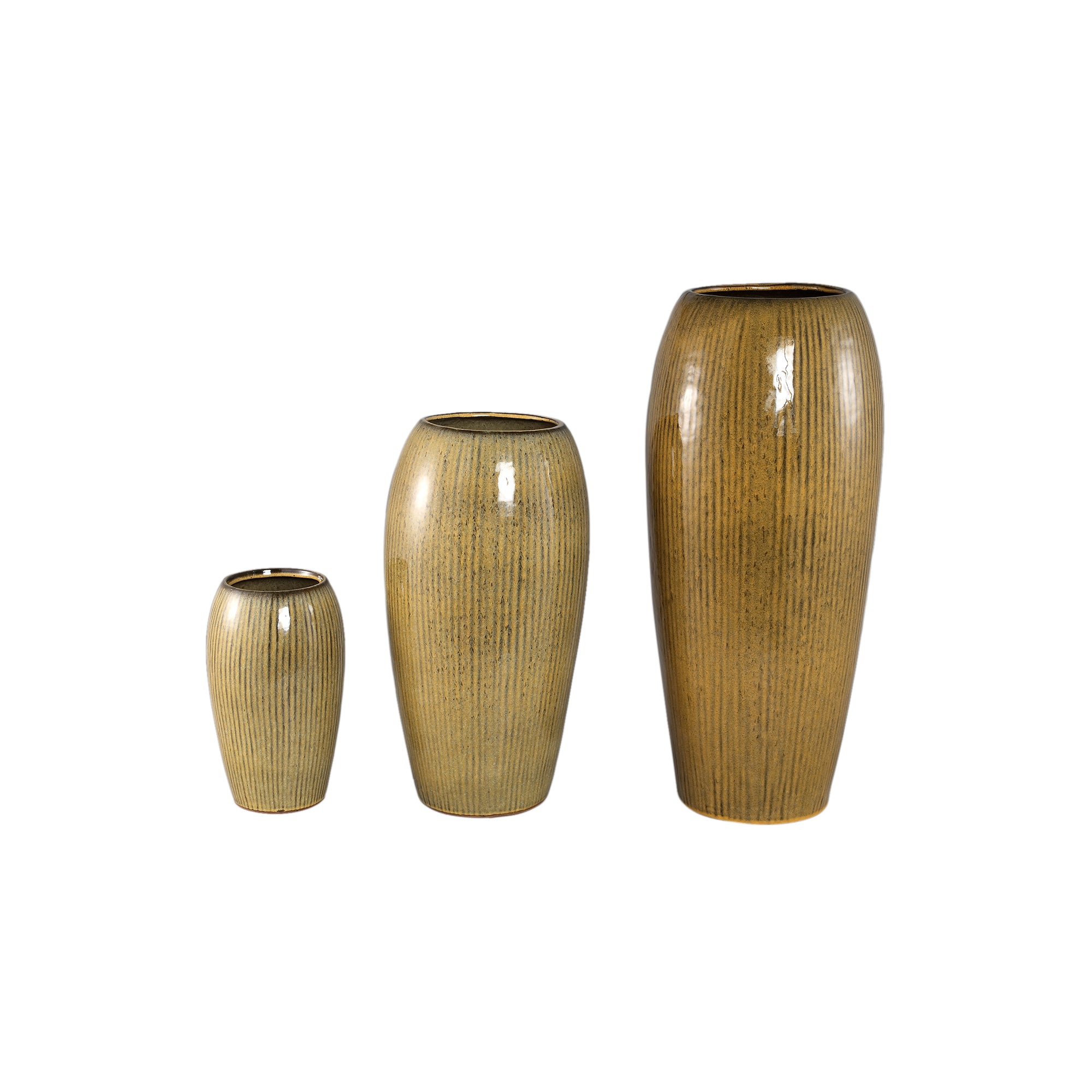 Tamica Dark Brown Ceramic Pot S van PTMD, detail van de rand en het glazuur