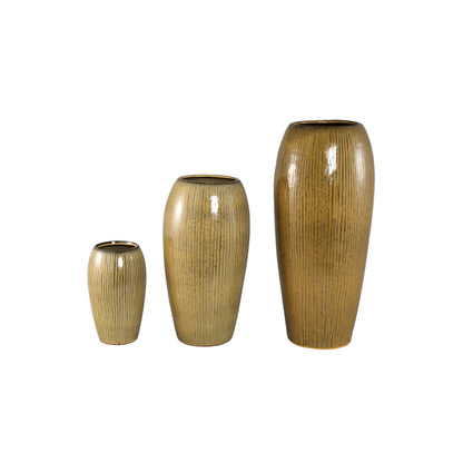 Tamica Dark Brown Ceramic Pot S van PTMD, detail van de rand en het glazuur