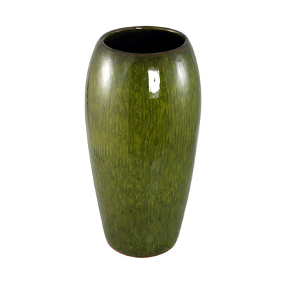 Tamica Dark Green Ceramic Pot S van PTMD, detail van de gladde donkergroene keramiekafwerking