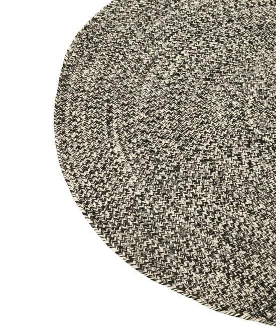 Tapijt Miami Outdoor Polyester Zwart/Wit Medium - Buiten-divers - J-Line - livinglovely.nl