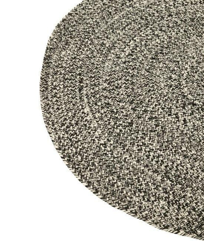 Tapijt Miami Outdoor Polyester Zwart/Wit Medium - Buiten-divers - J-Line - livinglovely.nl