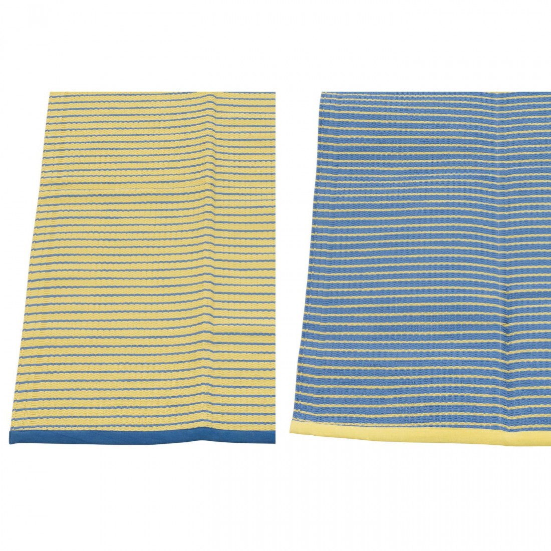 Tas + Strandlaken Dolce Vita Katoen Blauw/Geel Set van 2 - Tas - J-Line - livinglovely.nl