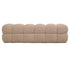 Teddy Bankje Beige 160cm van PTMD, gecapitonneerd bankje in zachte beige teddy stof