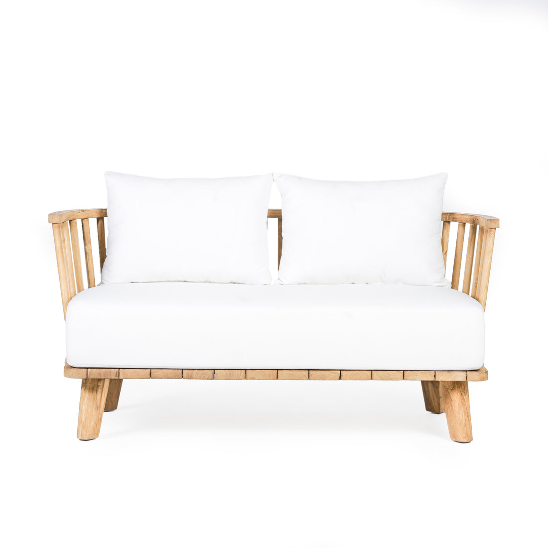 The Malawi Two Seater - Natural White - Outdoor bank - Bazar Bizar - livinglovely.nl