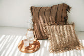 The Raffia Cushion Cover Square - Natural - 40x40 - Kussenhoes - Bazar Bizar - livinglovely.nl