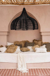 The Raffia Cushion Cover Square - Natural - 40x40 - Kussenhoes - Bazar Bizar - livinglovely.nl