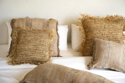 The Raffia Cushion Cover Square - Natural - 40x40 - Kussenhoes - Bazar Bizar - livinglovely.nl