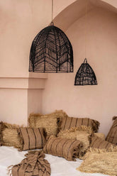 The Raffia Cushion Cover Square - Natural - 60x60 - Kussenhoes - Bazar Bizar - livinglovely.nl