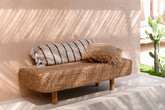 The Raffia Cushion Cover Square - Natural - 60x60 - Kussenhoes - Bazar Bizar - livinglovely.nl