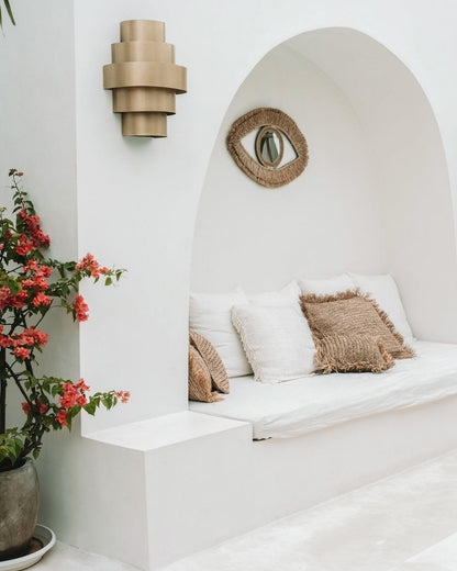 The Raffia Cushion Cover Square - Natural - 60x60 - Kussenhoes - Bazar Bizar - livinglovely.nl