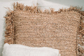 The Raffia Cushion Cover Square - Natural - 60x60 - Kussenhoes - Bazar Bizar - livinglovely.nl