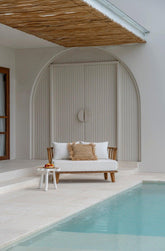 The Raffia Cushion Cover Square - Natural - 60x60 - Kussenhoes - Bazar Bizar - livinglovely.nl