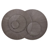 Thikra Brown double circles mdf wall panel carved PTMD - Wandpaneel - PTMD - livinglovely.nl