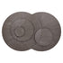 Thikra Brown double circles mdf wall panel carved PTMD - Wandpaneel - PTMD - livinglovely.nl