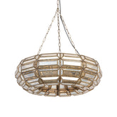 Thyro Antique Brass Glass Amber Donut Lamp - - PTMD - livinglovely.nl