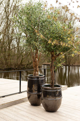 Tony Green Big Ceramic Jar Pot Round High PTMD - Pot - PTMD - livinglovely.nl