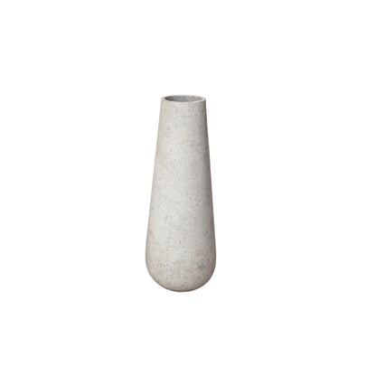 Toshiba White Round High GRC Pot S 45x45x120cm PTMD - Pot - PTMD - livinglovely.nl