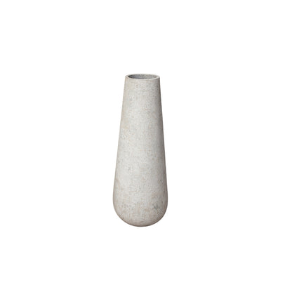 Toshiba White Round High GRC Pot S 45x45x120cm PTMD - Pot - PTMD - livinglovely.nl