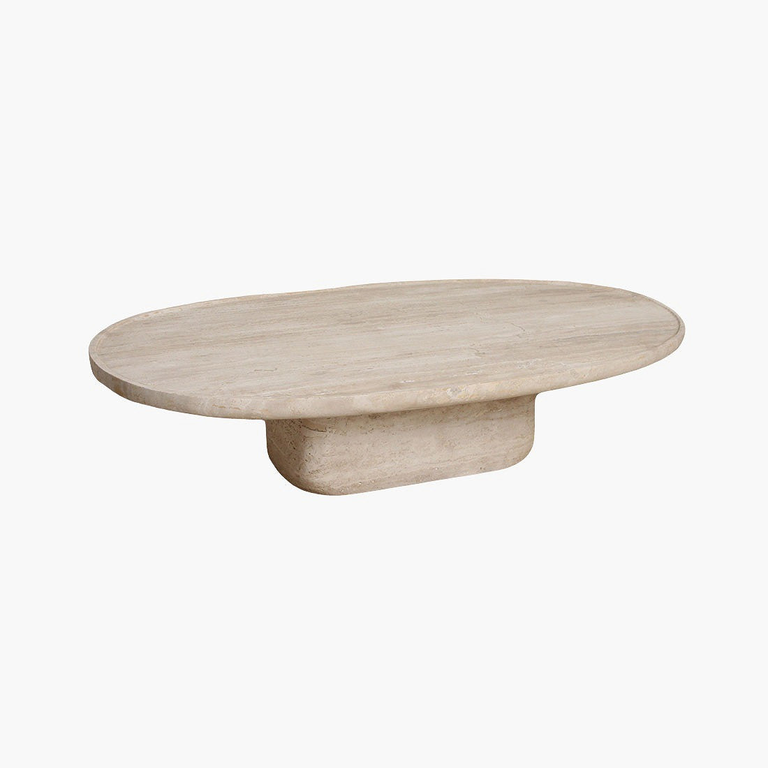 Travertin Salontafel Ovaal Raw Materials - Salontafel - Raw Materials - livinglovely.nl