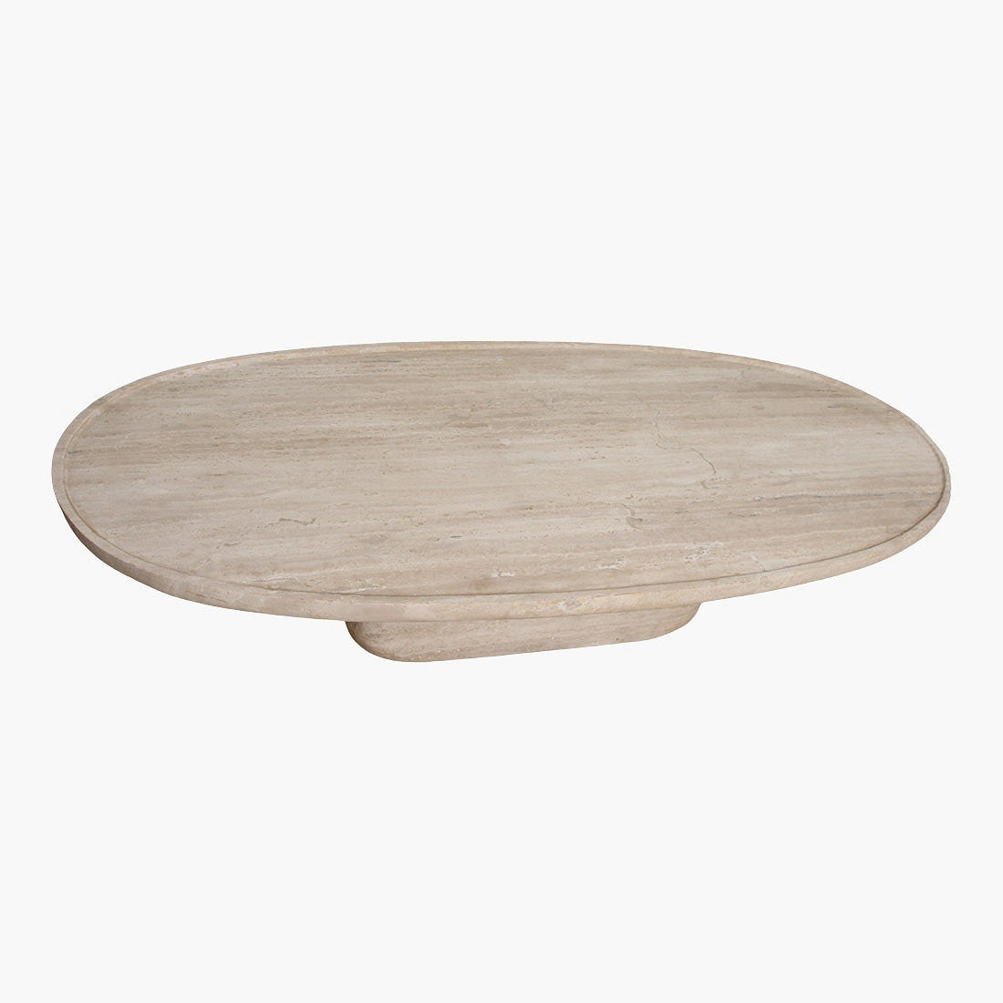 Travertin Salontafel Ovaal Raw Materials - Salontafel - Raw Materials - livinglovely.nl