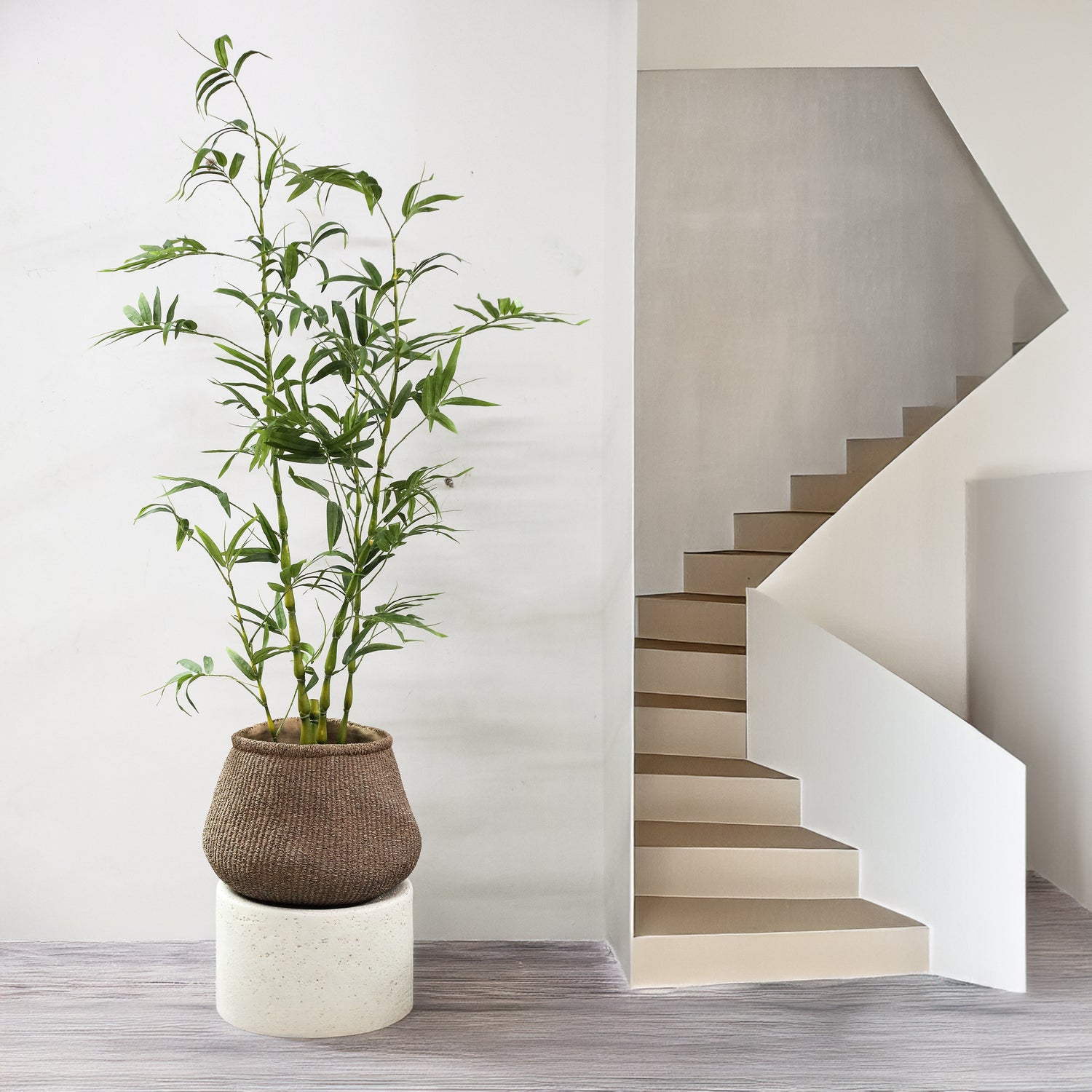 Tree Green Bamboo Tree In Pot 135x80x150cm PTMD - Kunstplant - PTMD - livinglovely.nl