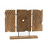 Triptiek Gekerfd Op Voet Mango Hout Naturel - Ornament - J-Line - livinglovely.nl
