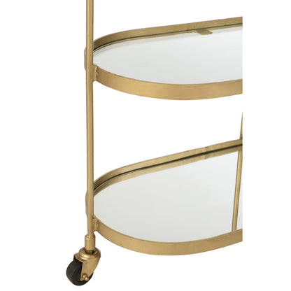 Trolley Ovaal Metaal/Spiegel Goud J-Line