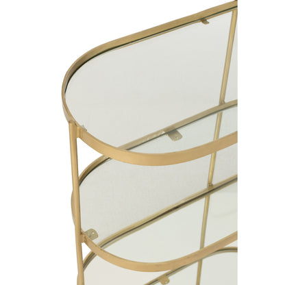 Trolley Ovaal Metaal/Spiegel Goud J-Line