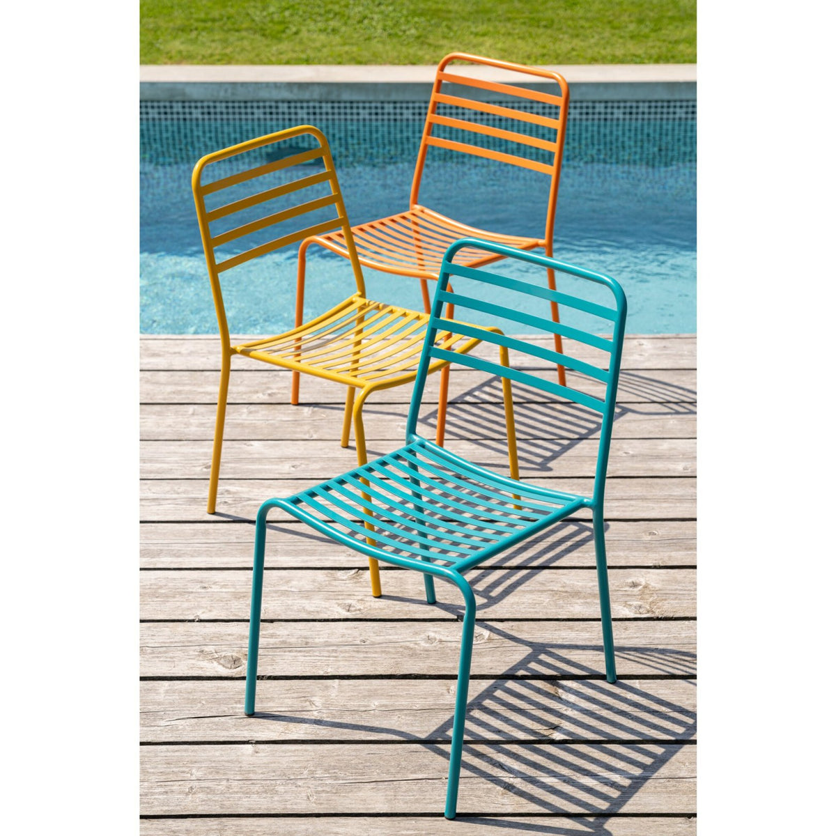Gartenstuhl Gelb Metall J-Line