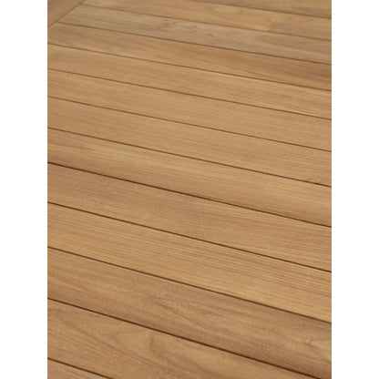 Teakhouten tafelblad van de Tuintafel Amaro Outdoor van DTP Home met zichtbare nerf