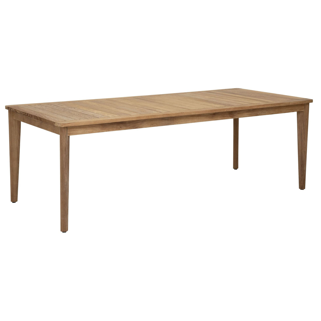 Tuintafel Amaro Outdoor 230cm van DTP Home, lange teakhouten tuintafel schuin van voren