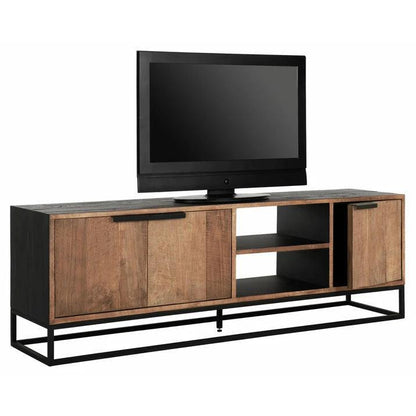 TV-meubel Cosmo No.2 Medium van DTP Home, zwart afgewerkte binnenzijde en planken