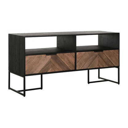 TV-meubel Criss Cross 120cm van DTP Home met visgraatpatroon op de ladefronten
