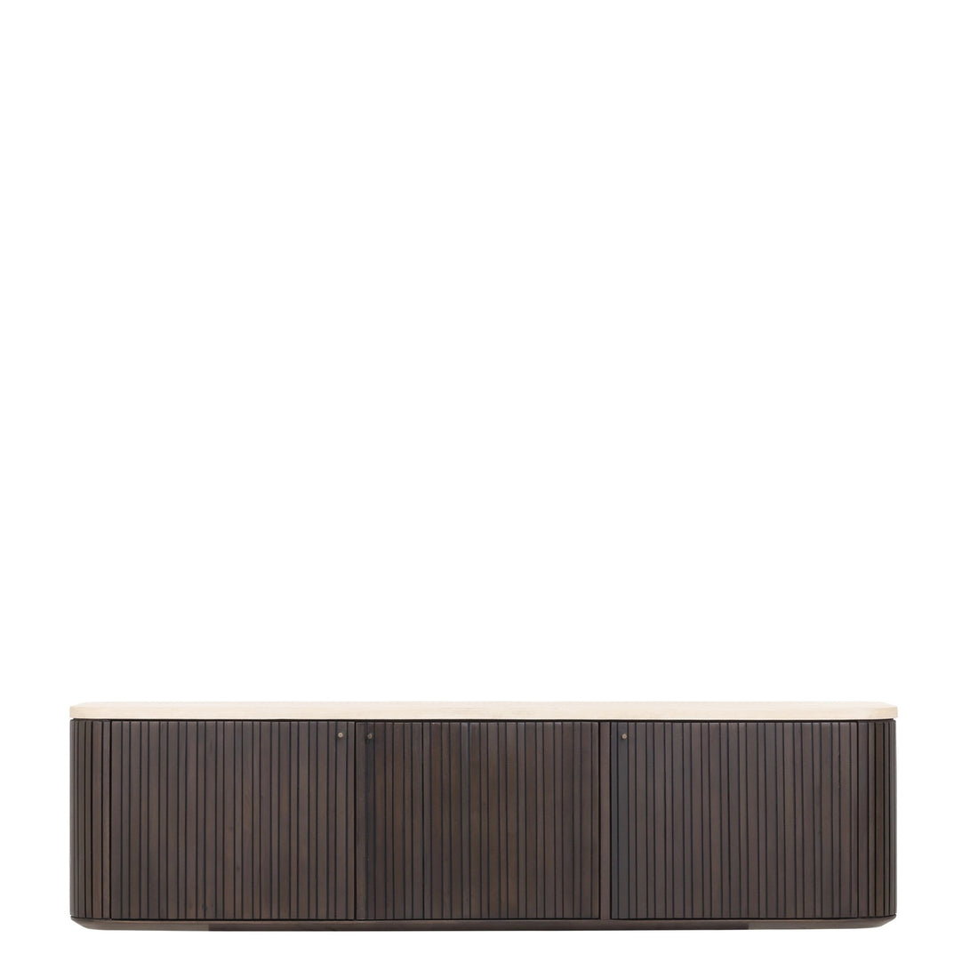 Zwevend TV-meubel Maroon mahonie bruin van voren gezien