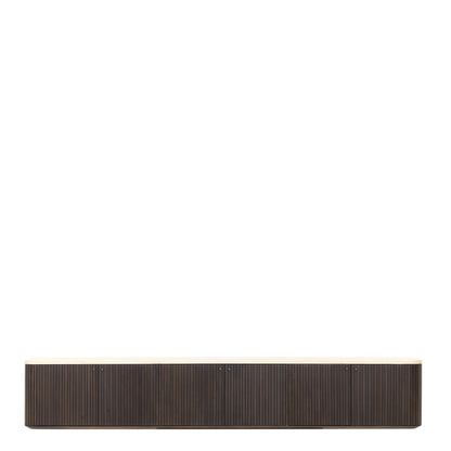 Afmetingen van het zwevende TV-meubel Maroon 140 cm breed