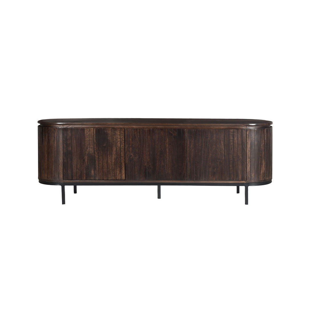 TV-meubel Noor van Livingfurn in donker mangohout Walnut, 170 cm breed
