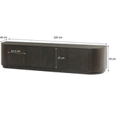 Afmetingen TV-meubel Novero 220cm: L220cm x B40cm x H45cm
