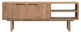 TV stand Bliss No.2 small, 2 doors, 2 open racks - - DTP Home - livinglovely.nl