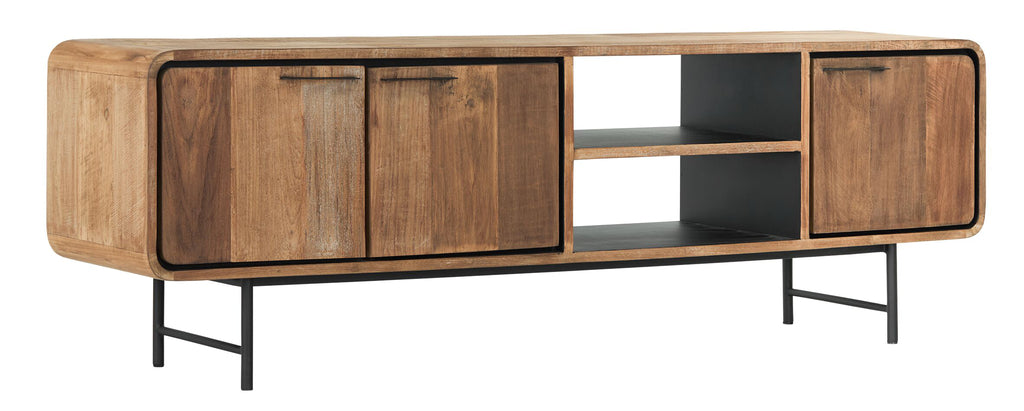 TV stand Evo medium, 3 doors, 2 open racks - - DTP Home - livinglovely.nl