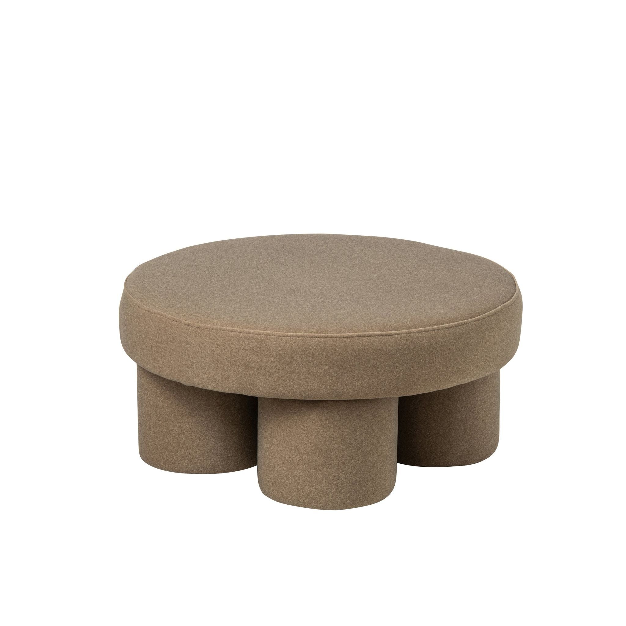 Poef Op Pootjes Multiplex/Stof Beige Large J-Line