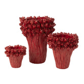 Vaas Ambrosia Keramiek Rood Small Dia20,5cmxH19cm J-Line - Vaas - J-Line - livinglovely.nl