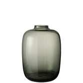 Vaas Cleo Glas Grijs Large van J-Line, royale vaas van grijs glas