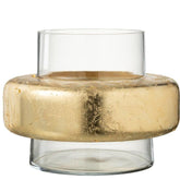 Vaas Cylinder Ring Glas Transparant - Vaas - J-Line - livinglovely.nl